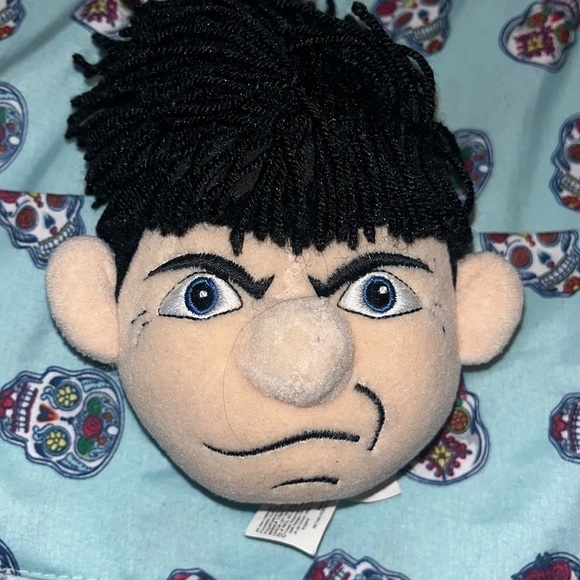 Vintage Three Stooges Knucklehead Plush Moe Wise Guy Head Toy NO SOUND 1997 - Picture 1 of 5
